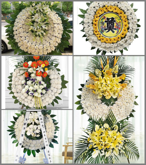 湖北孝感市大悟县阳平镇陈湾村花圈速递
